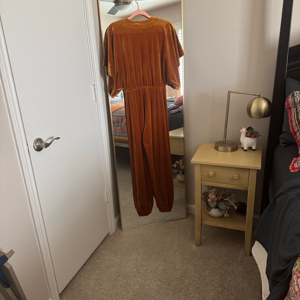 NWT Norma Kamali Rust/Orange Rectangle Jog Jumpsuit - Picture 12 of 12